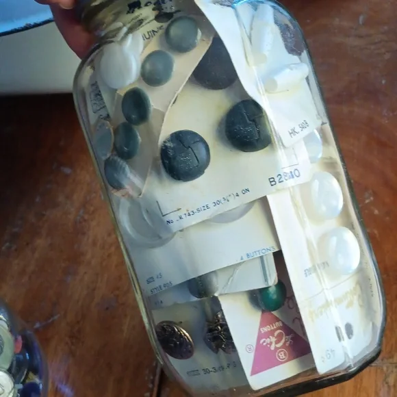 Vintage Button Collection in Mason Jars - Picture 4 of 4